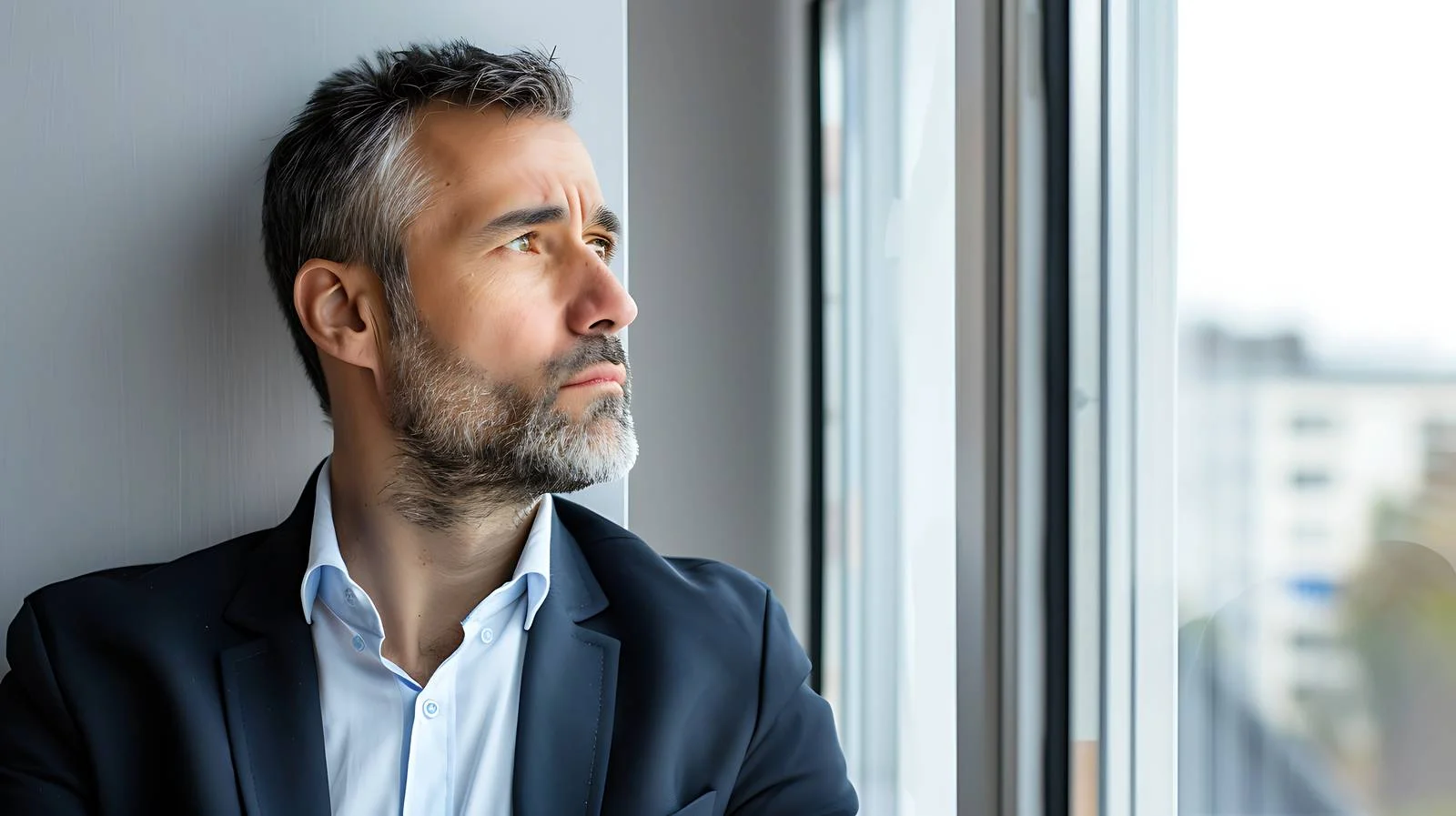 Contemplative Businessman Portrait — free download from Dotvec