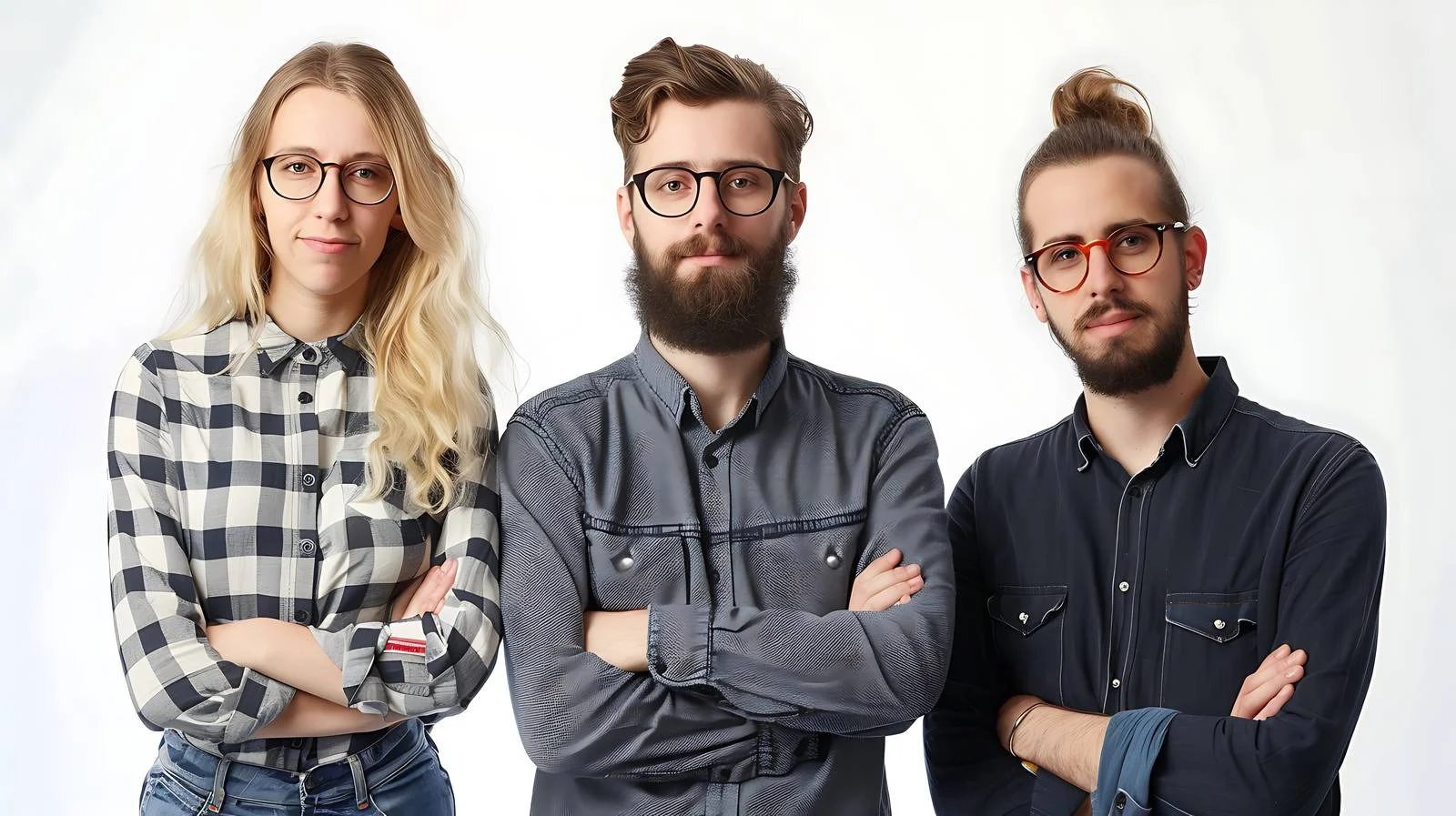 Professional Team in Office Discussion Isolated — free download from Dotvec