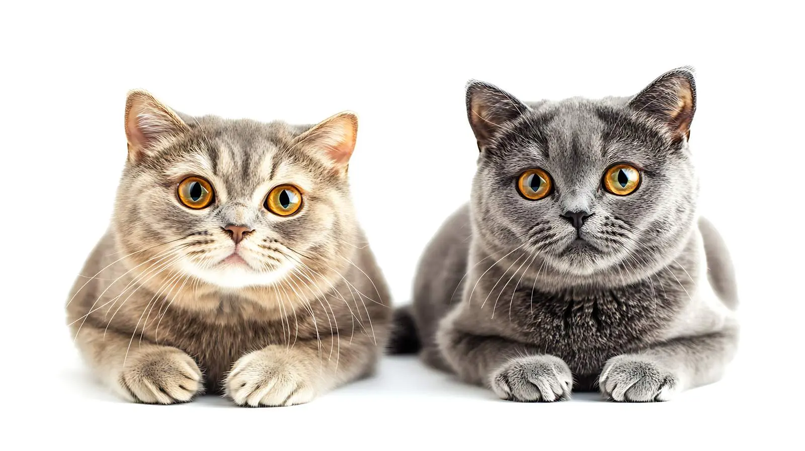 Scottish Fold and Straight Cats Portrait – free mammals image from Dotvec