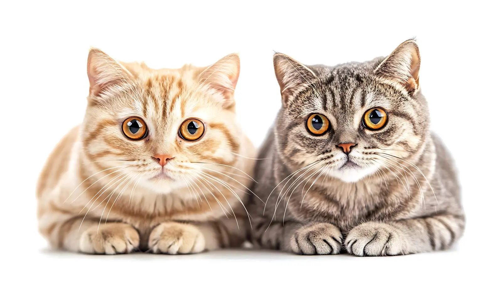 Scottish Fold and Straight Cats Portrait – free mammals image from Dotvec