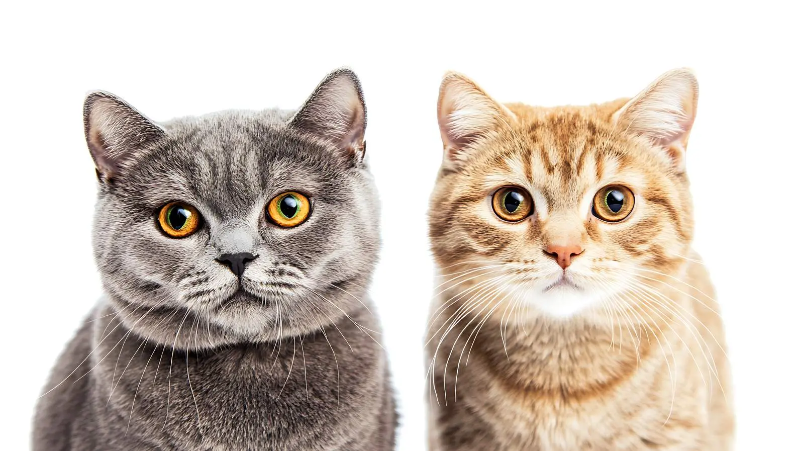 Scottish Fold and Straight Cats Portrait — free download from Dotvec