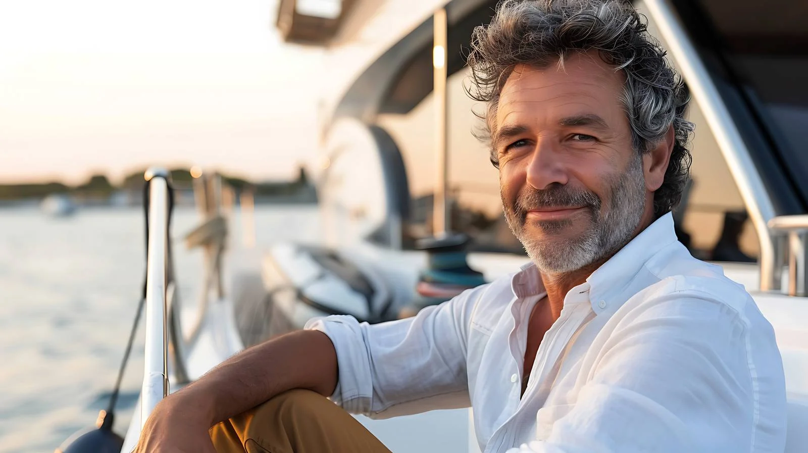 Mature Man Sitting on Motorcycle — free download from Dotvec