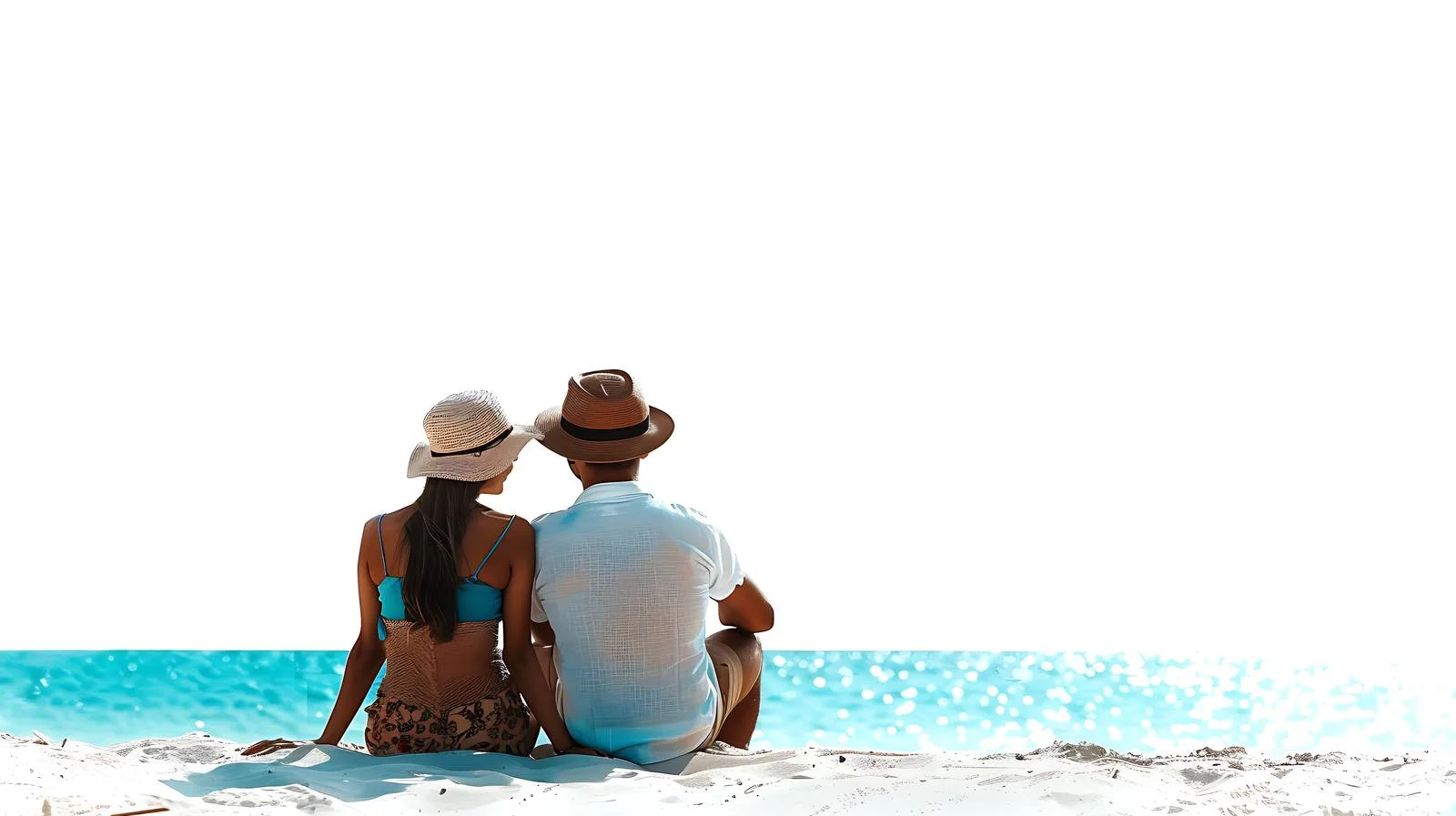 Romantic Beach Couple Portrait — free download from Dotvec