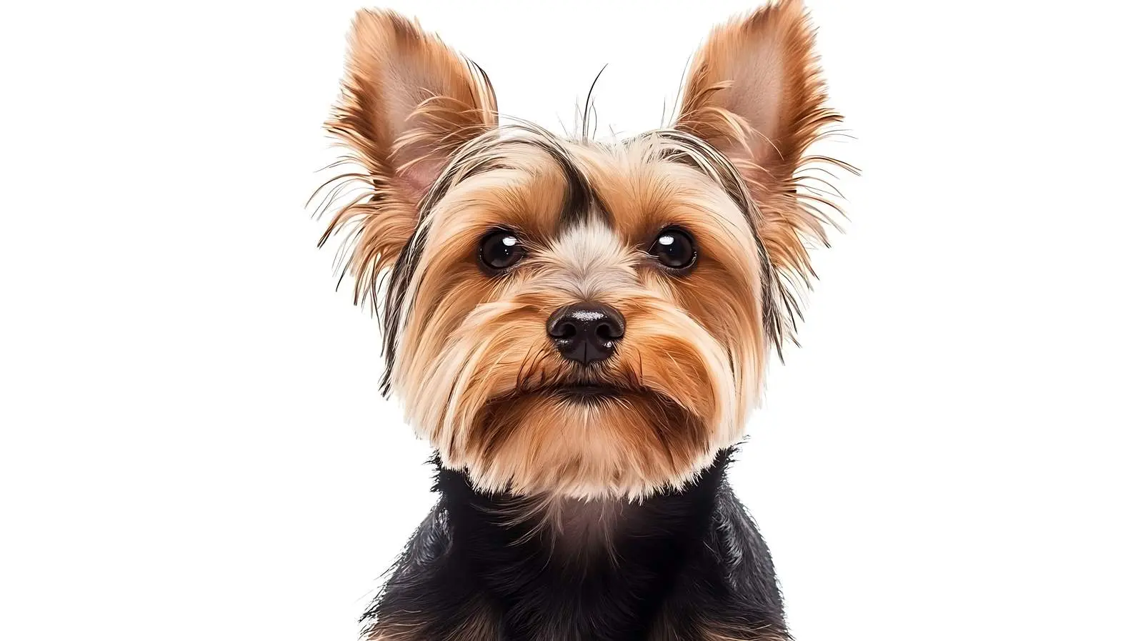 Cute Yorkshire Terrier Portrait on White Background — free download from Dotvec