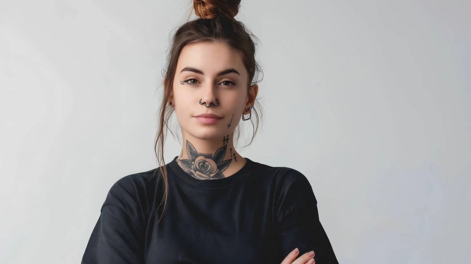 Female Student Portrait Tattoo Isolated — free download from Dotvec