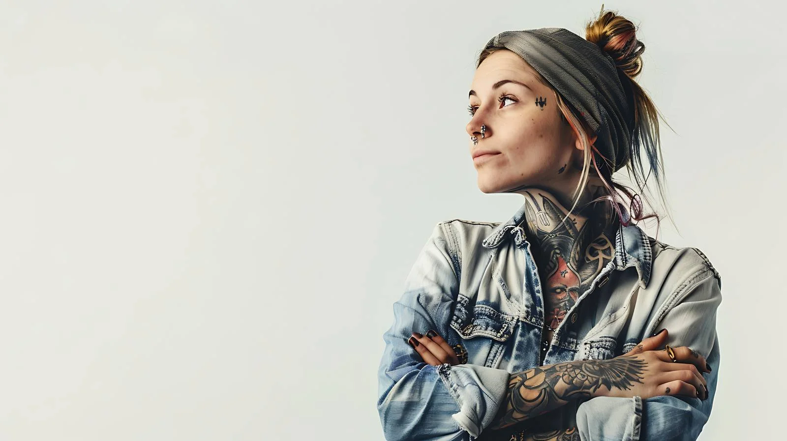 Female Student Portrait with Tattoo — free download from Dotvec
