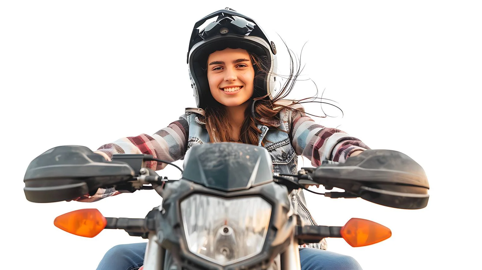 Youth on quad bike against white backdrop — free download from Dotvec