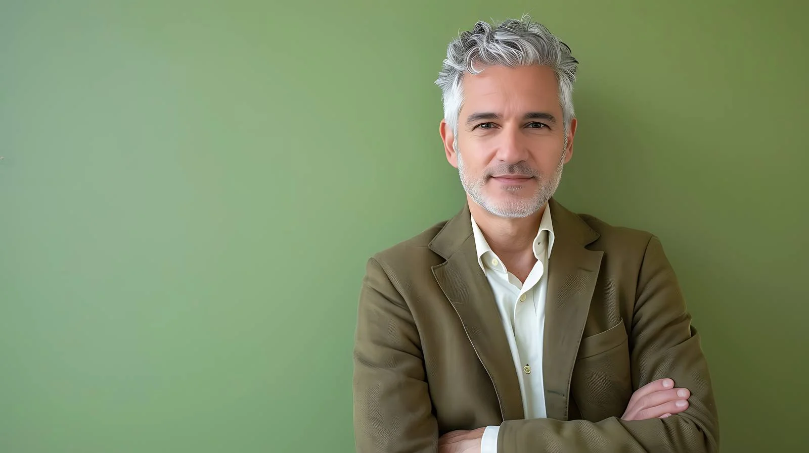 Senior Businessman Green Background Portrait — free download from Dotvec