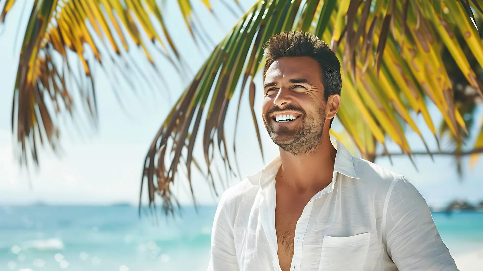 Confident Man in White Shirt Portrait — free download from Dotvec