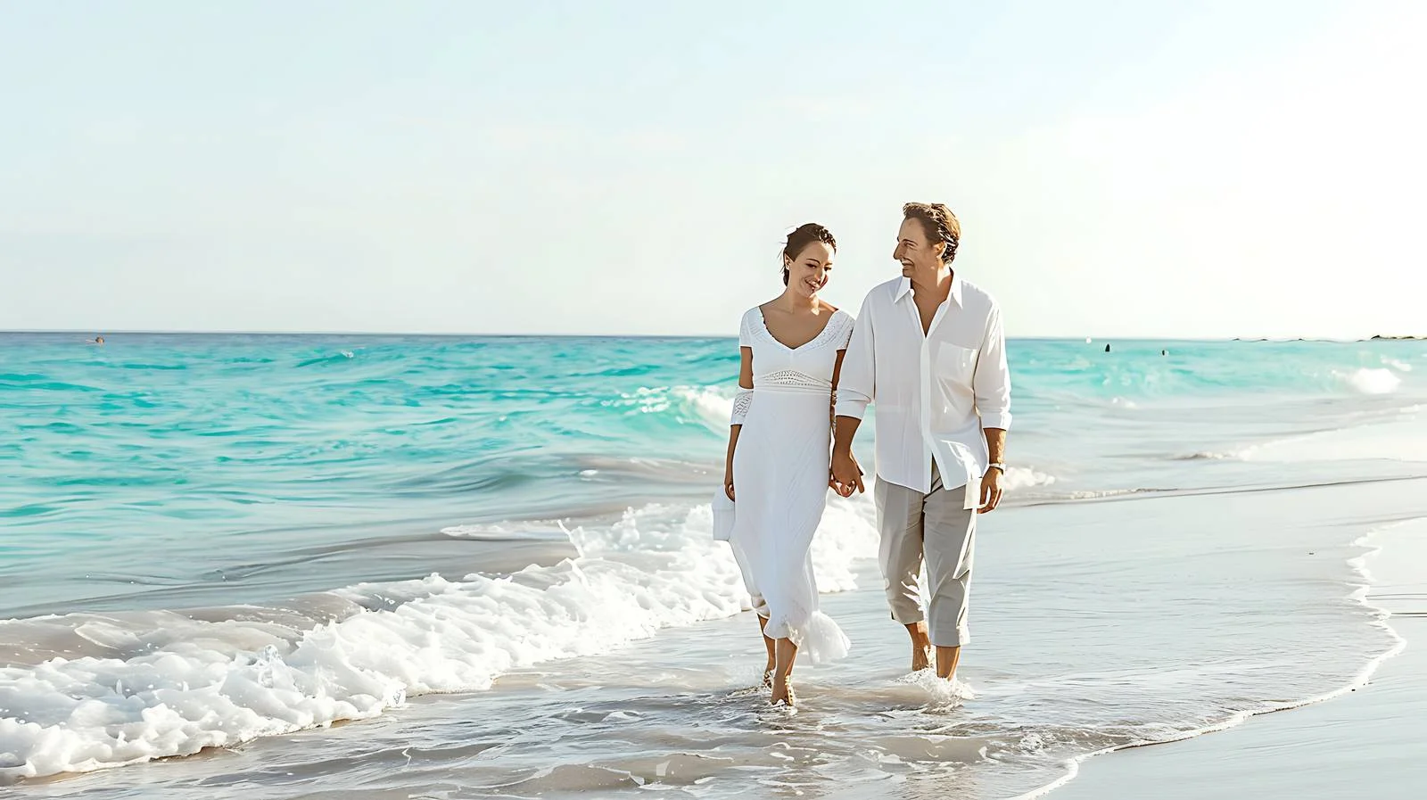 Happy Couple Beach Portrait — free download from Dotvec