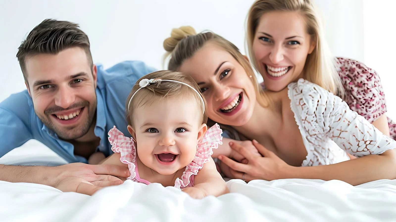 Joyful Family with Baby at Home — free download from Dotvec