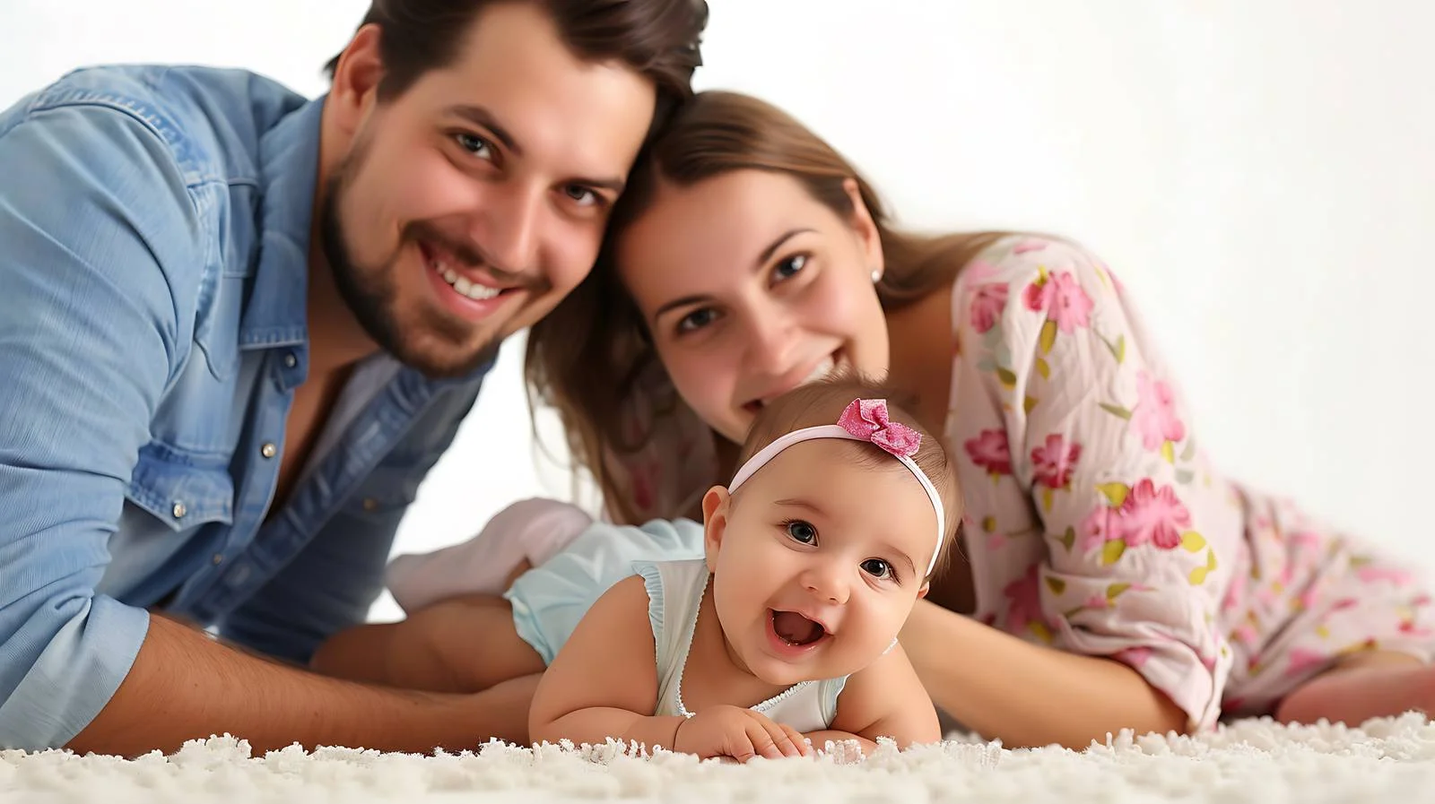 Joyful Family with Baby at Home — free download from Dotvec