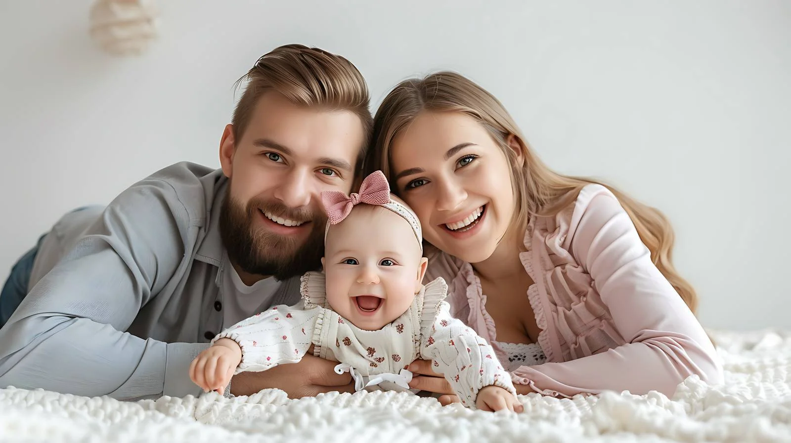 Joyful Family at Home Portrait — free download from Dotvec