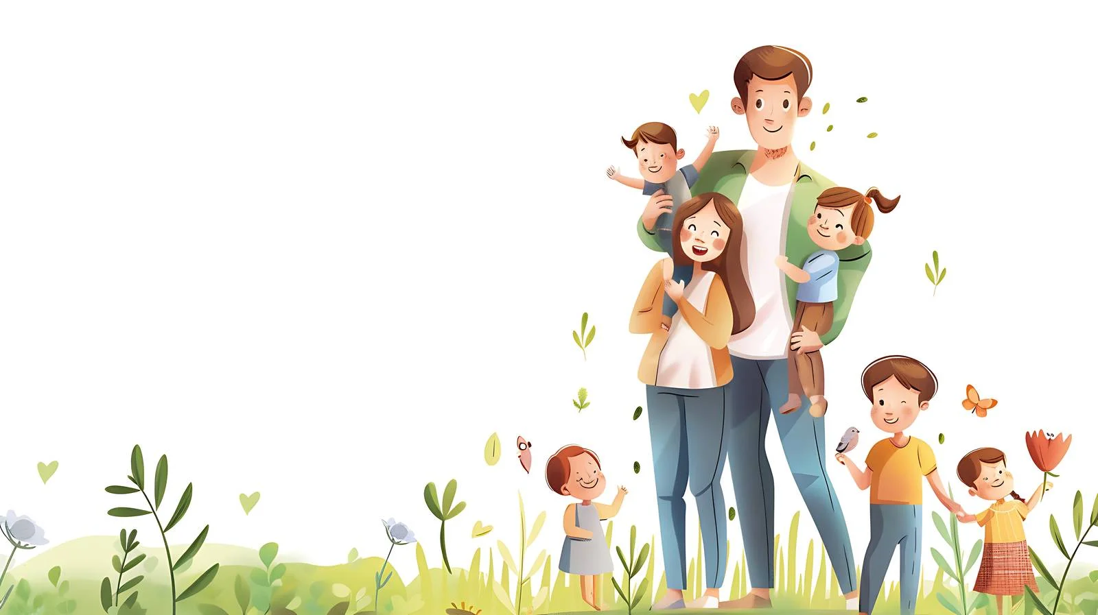 Happy Family Portrait in Garden — free download from Dotvec