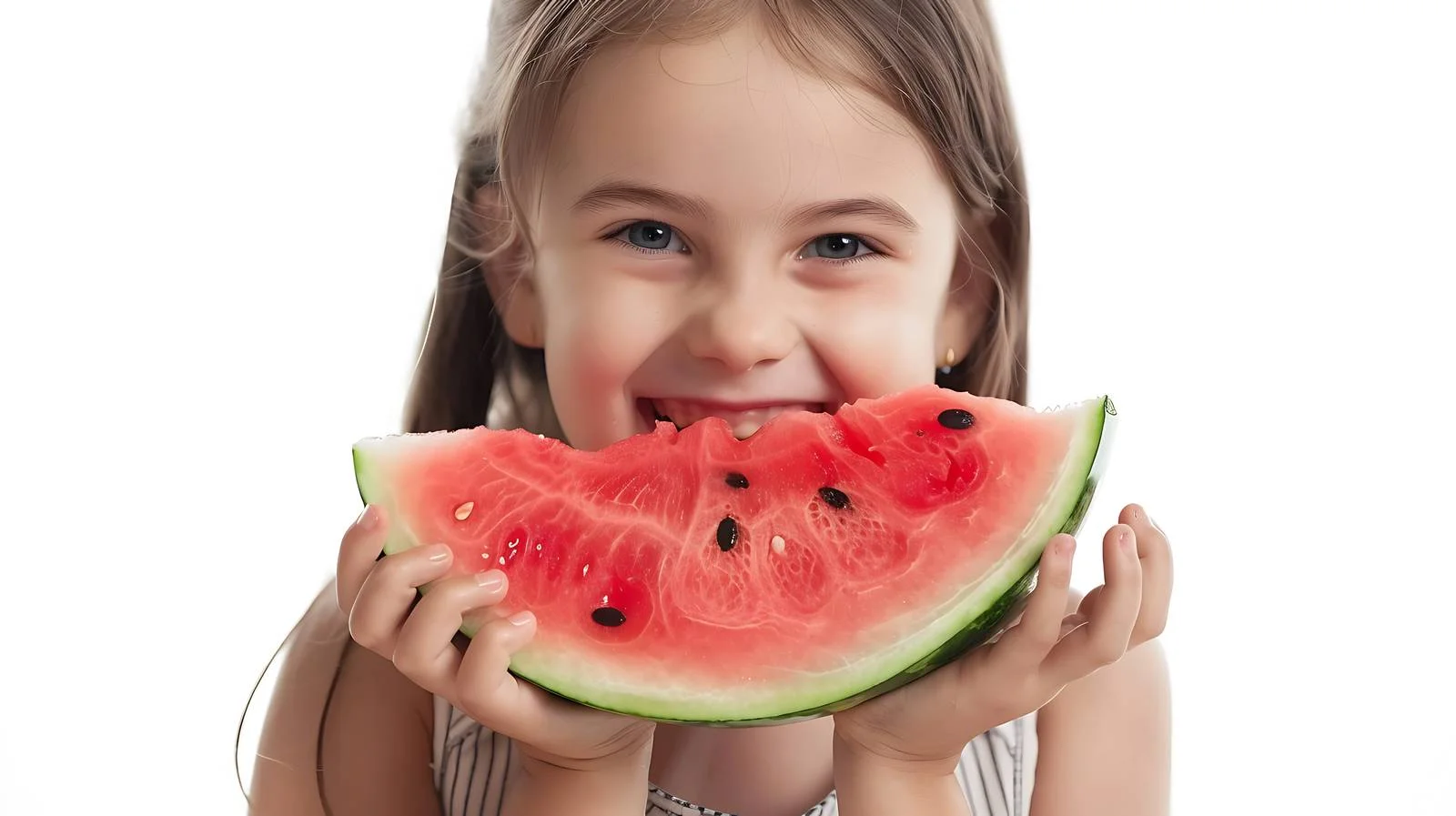 Joyful girl enjoying watermelon — free download from Dotvec