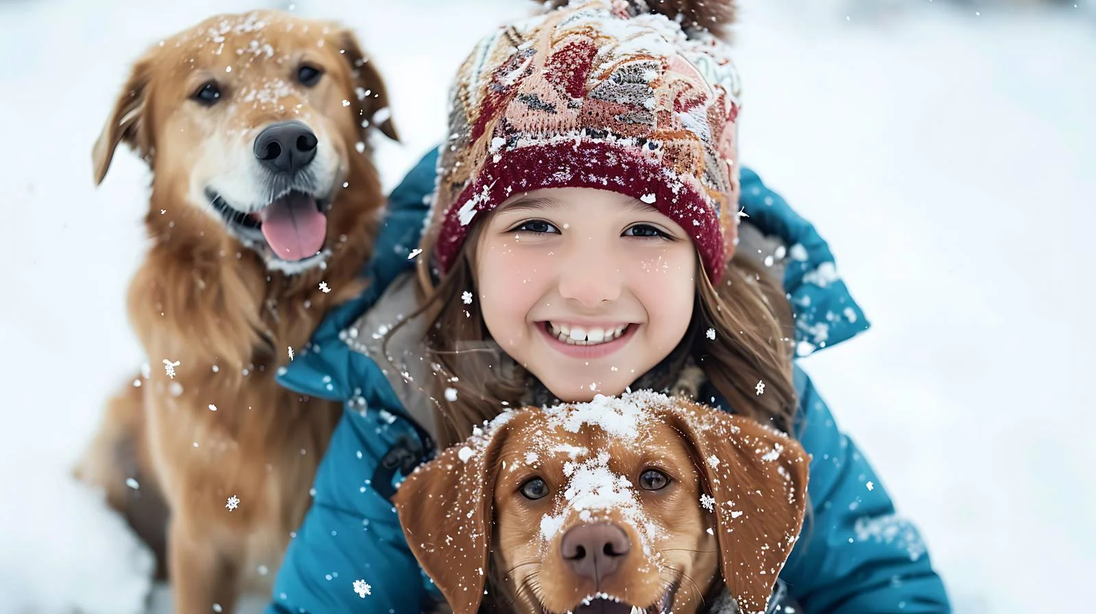Family Winter Portrait with Dog — free download from Dotvec
