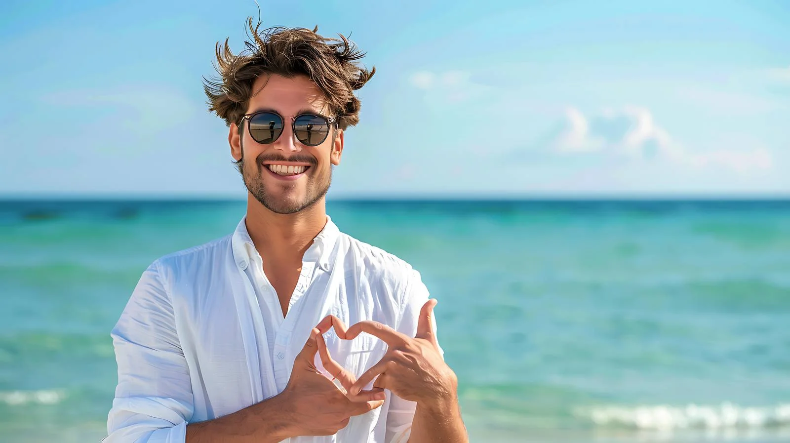 Charming Man in White Shirt Portrait — free download from Dotvec