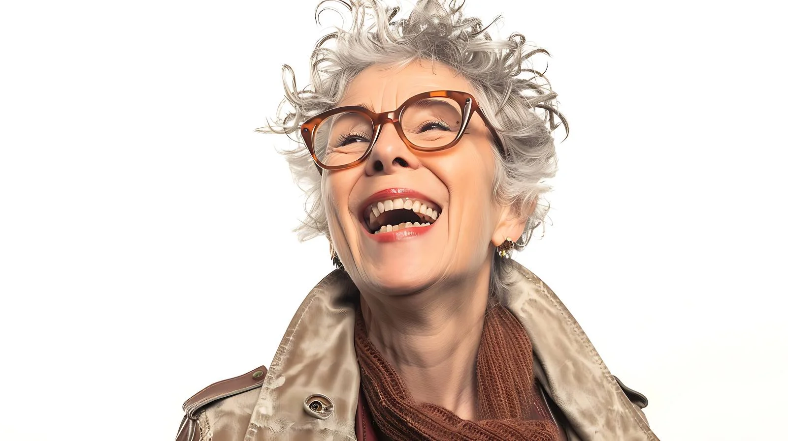 Cheerful Mature Woman Portrait — free download from Dotvec