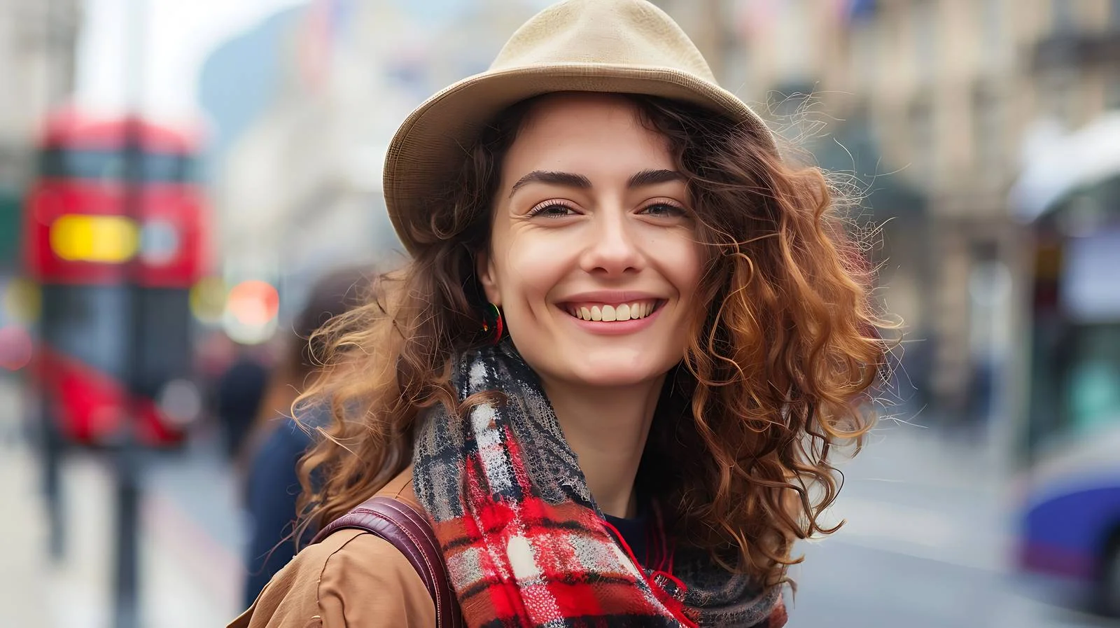 Joyful Woman in London — free download from Dotvec