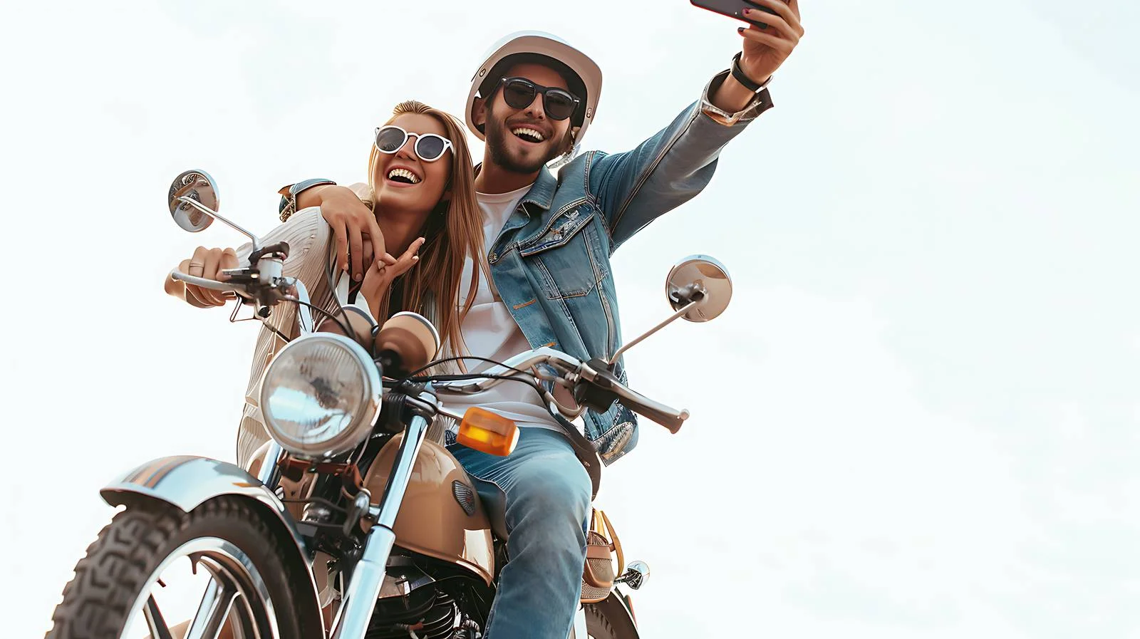 Vintage Couple on Motorbike — free download from Dotvec