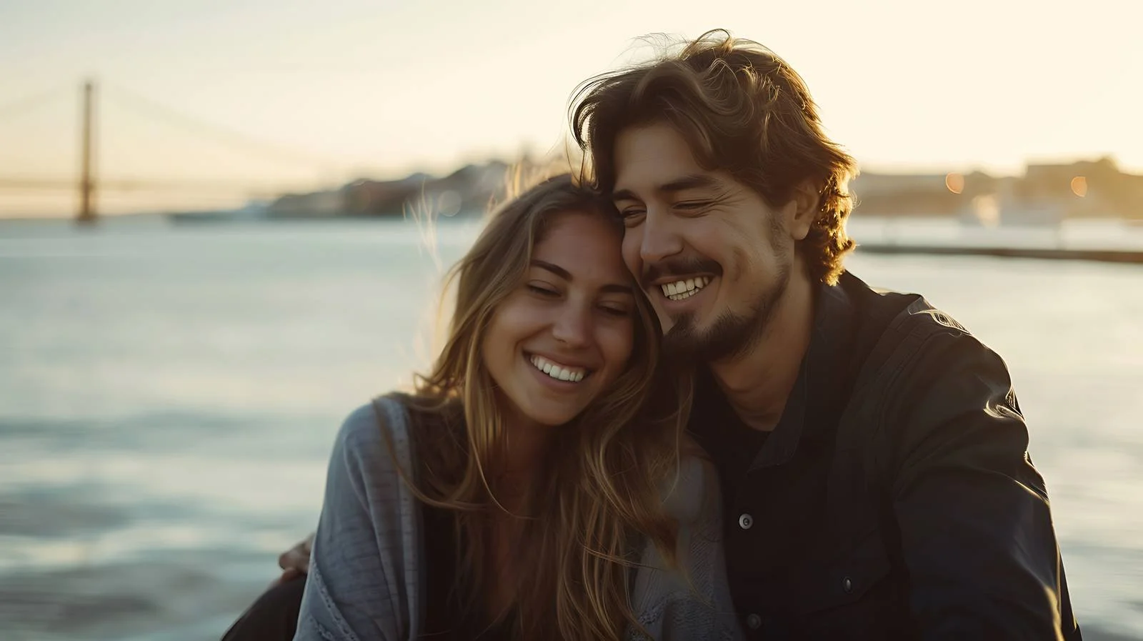 Joyful Couple by Waterfront — free download from Dotvec