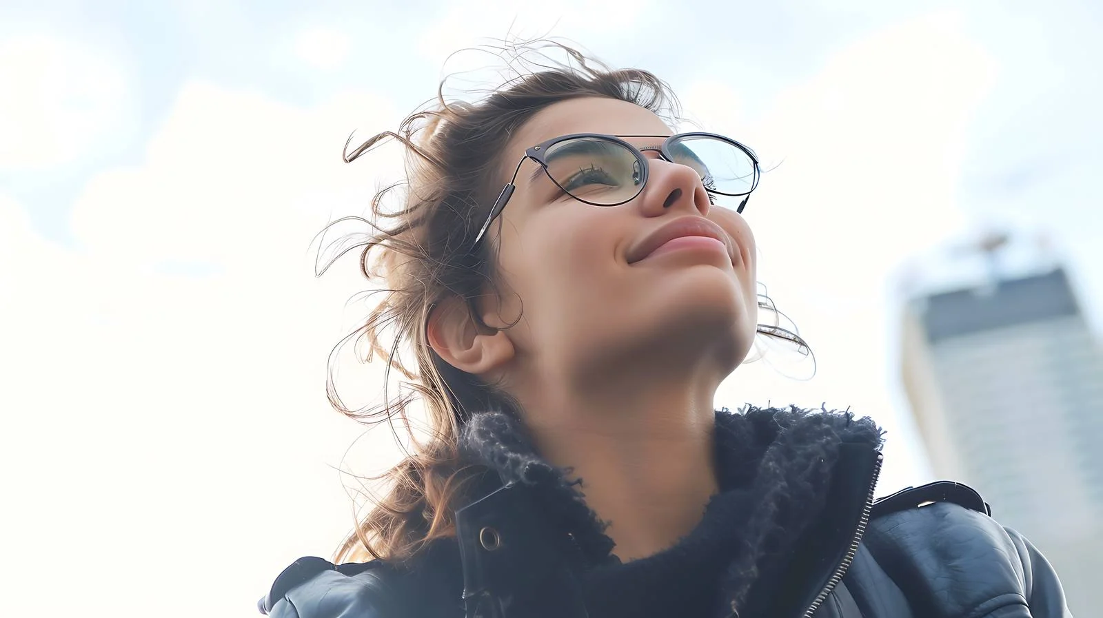 City Portrait of Joyful Woman — free download from Dotvec