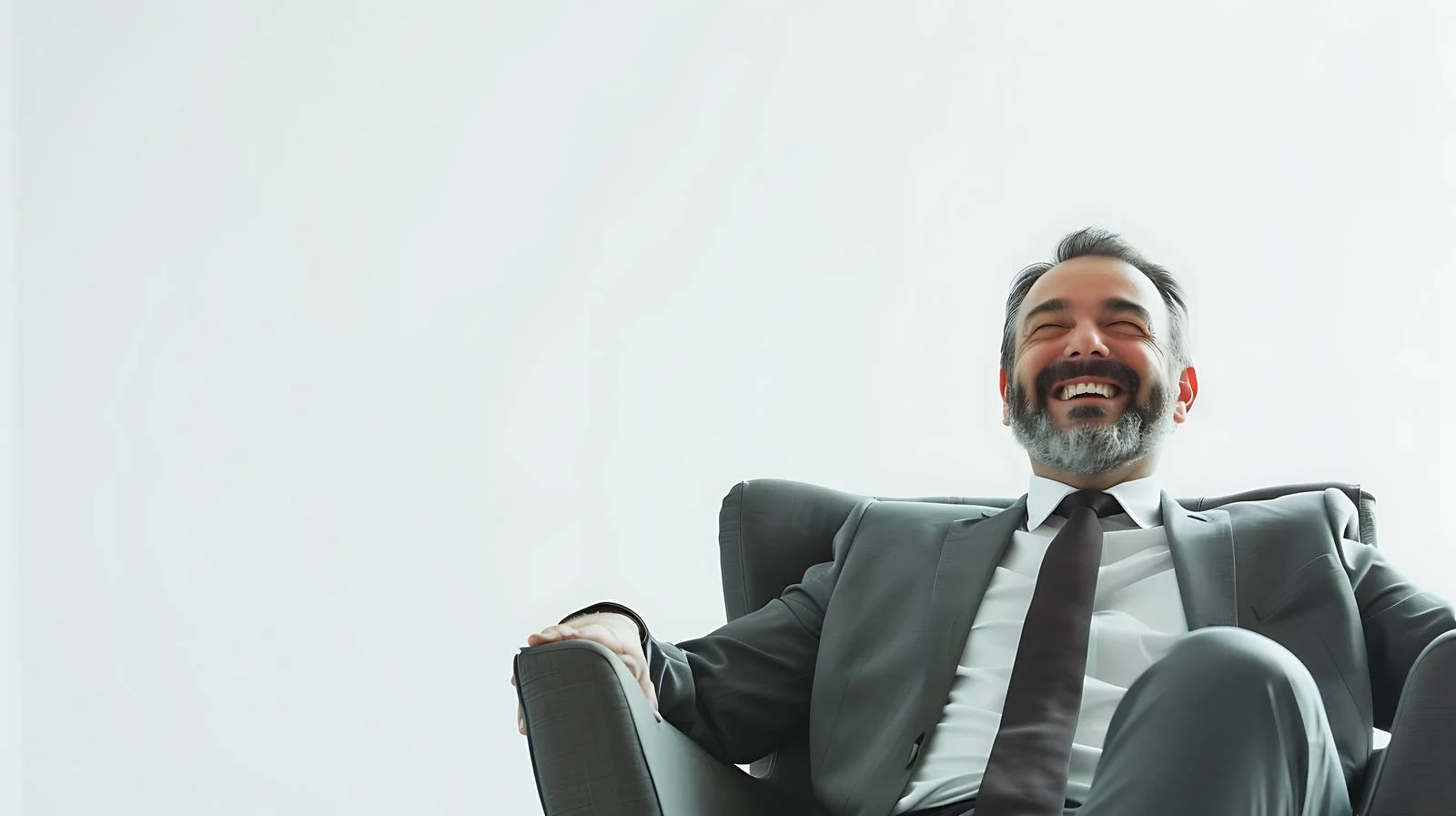 Joyful Businessman Sitting in Armchair — free download from Dotvec