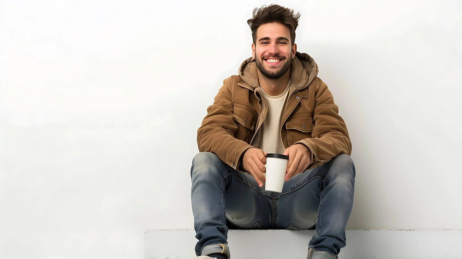 Happy Young Man on Steps — free download from Dotvec