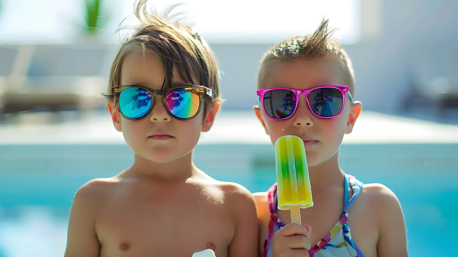 Children Enjoying Popsicles Outdoors — free download from Dotvec