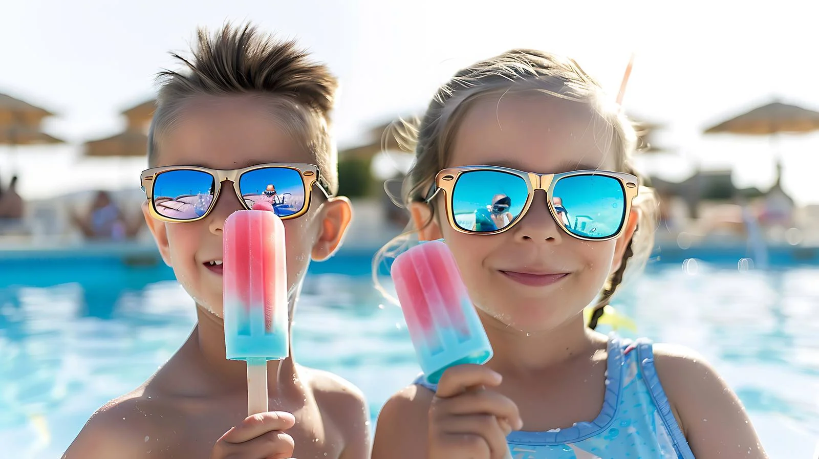 Children with Popsicles Outdoors — free download from Dotvec