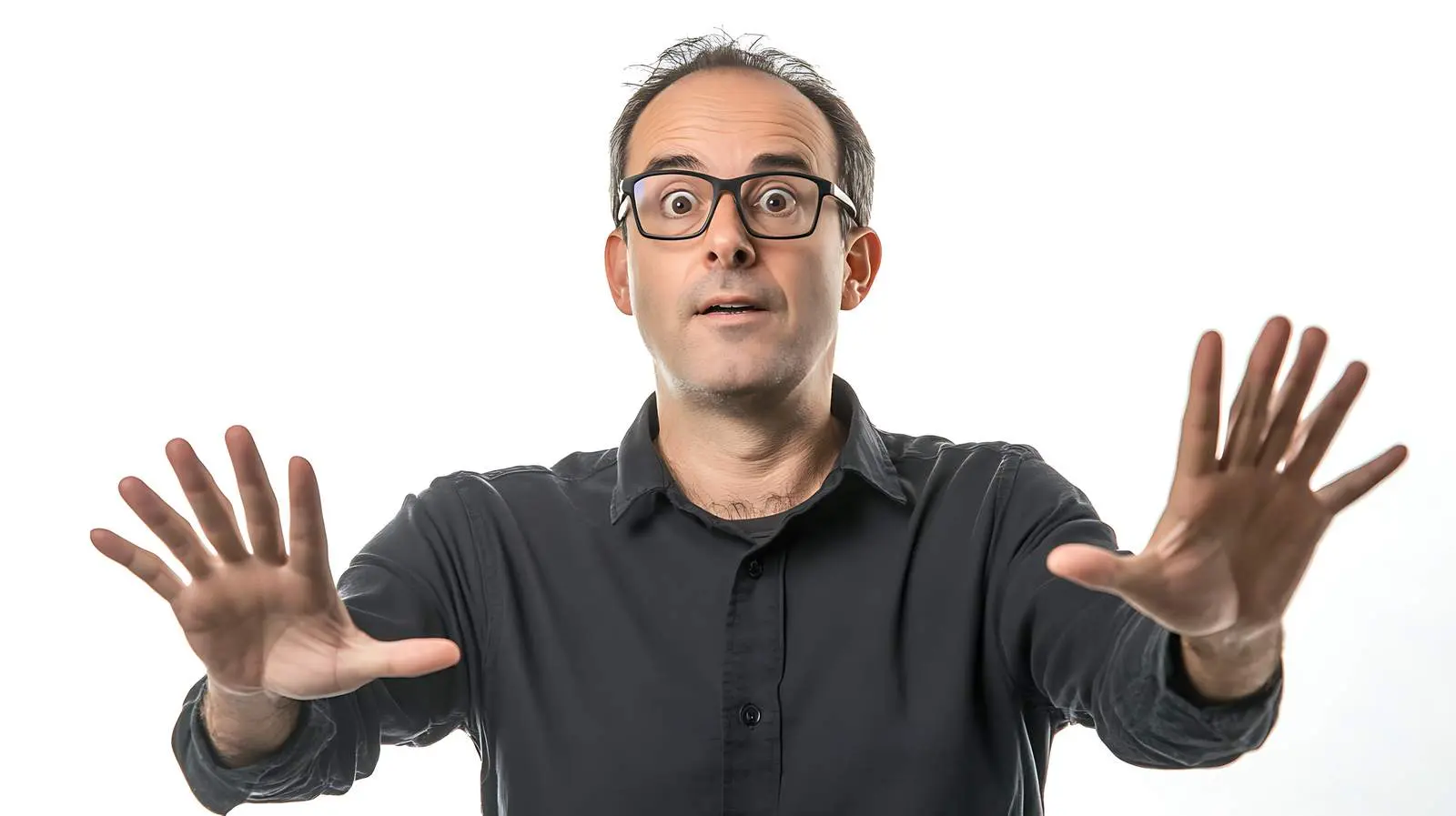 Gesticulating Man Isolated on White Background — free download from Dotvec