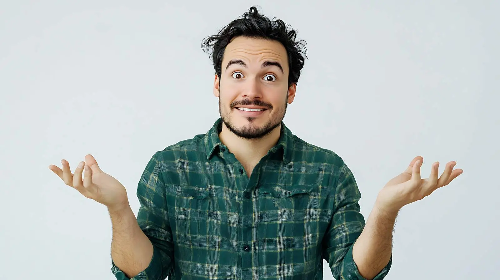 Man Gesturing with Hands Isolated on White Background — free download from Dotvec