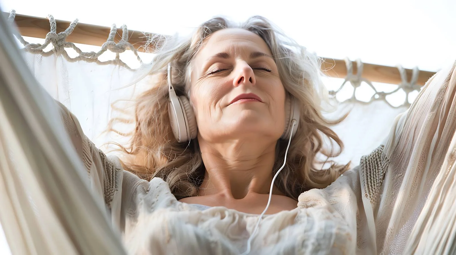 Serene Woman Resting with Eyes Closed — free download from Dotvec