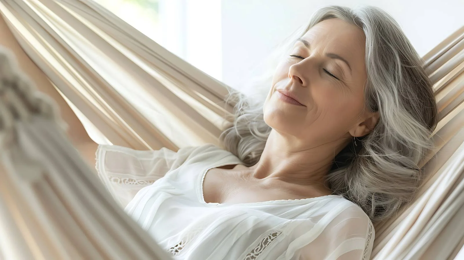 Serene Mature Woman Relaxing Portrait — free download from Dotvec