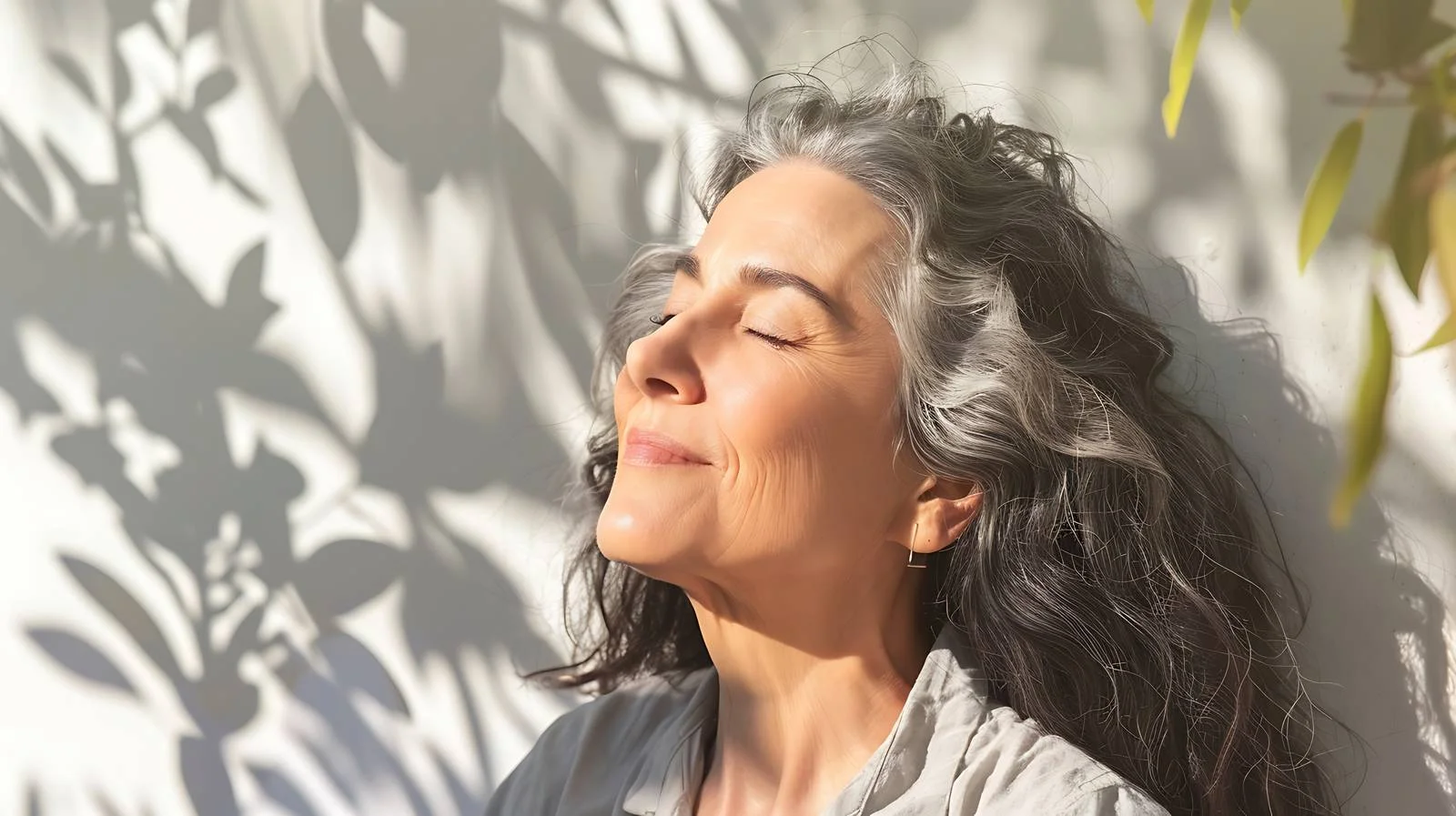 Serene Mature Woman Relaxing Portrait — free download from Dotvec