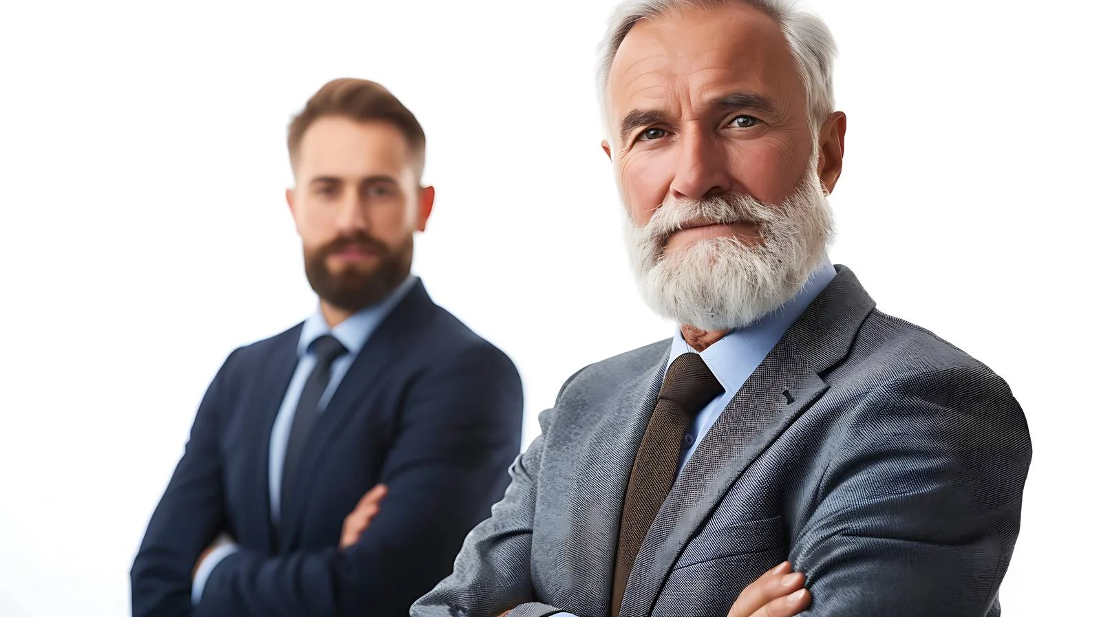 Professional Businessman Portrait with Senior Colleague — free download from Dotvec