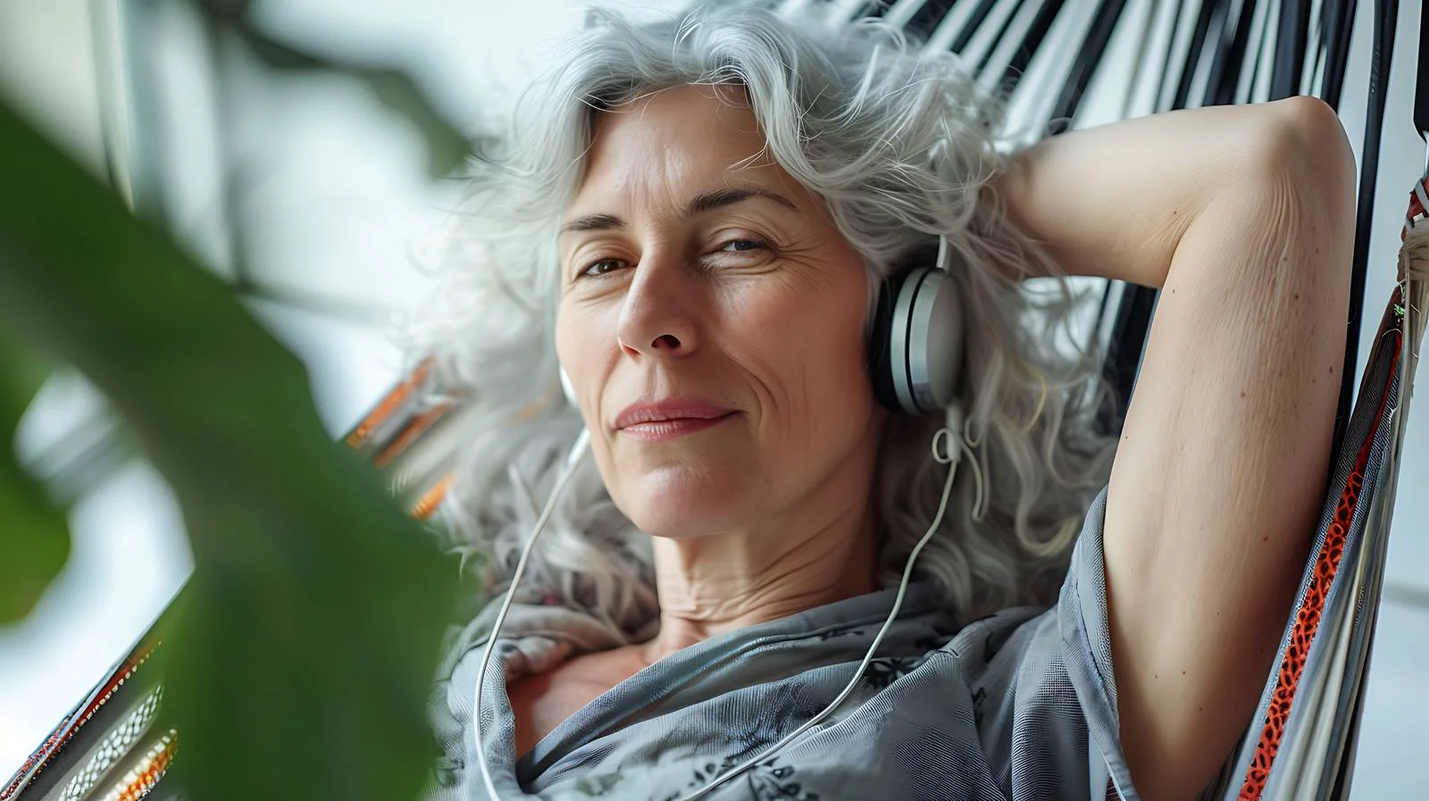 Contemplative Woman in Hammock — free download from Dotvec