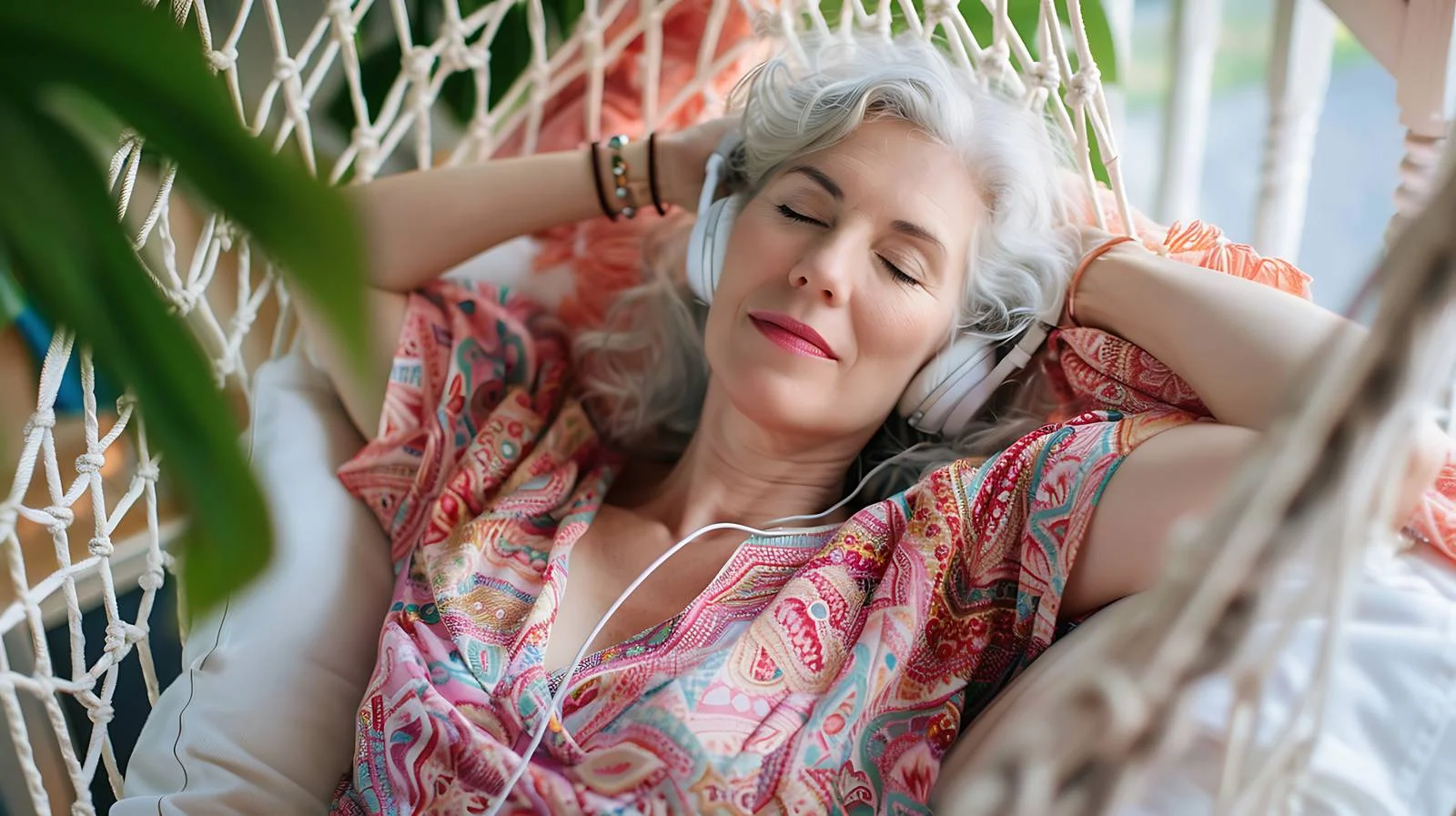 Contemplative Woman in Hammock — free download from Dotvec