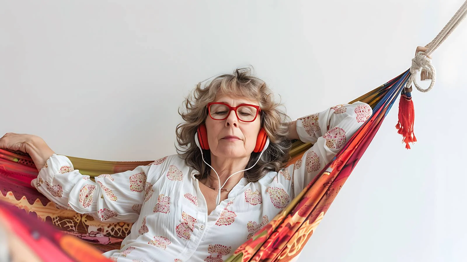 Contemplative Woman Relaxing in Hammock — free download from Dotvec