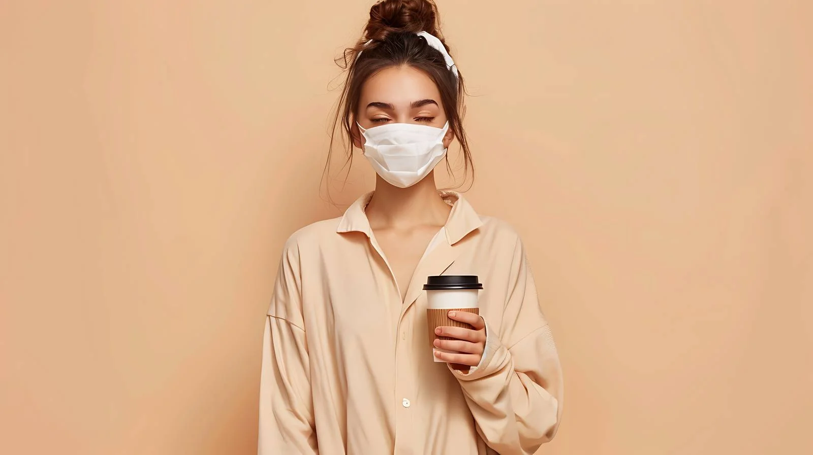 Serene Young Woman in Pajamas — free download from Dotvec