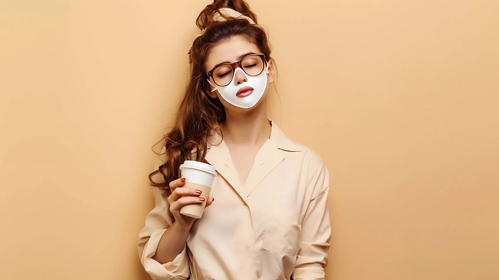 Young Woman in Pajamas Portrait — free download from Dotvec