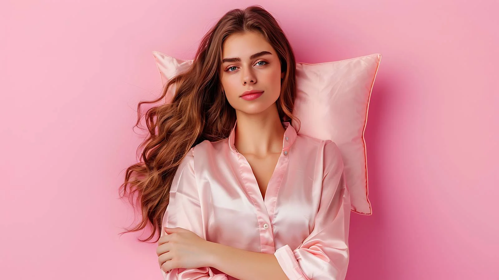 Charming Young Woman in Pajamas Portrait — free download from Dotvec