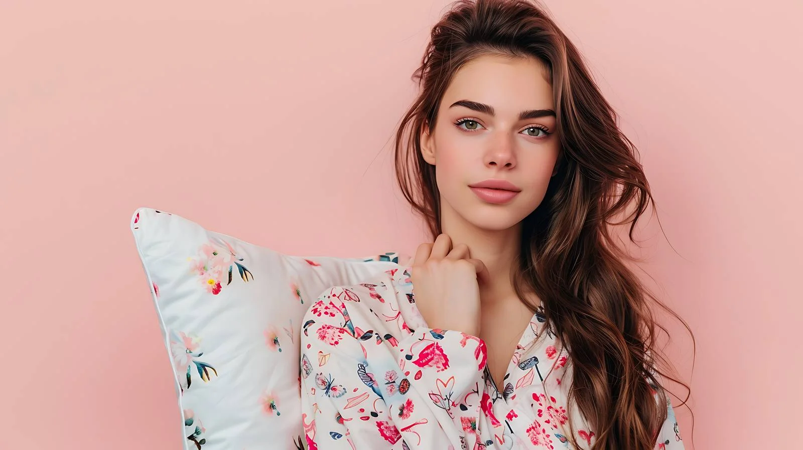 Sleek Pajama Woman Portrait — free download from Dotvec