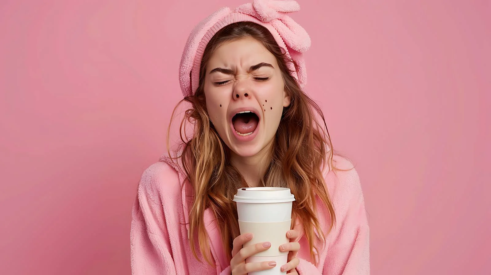 Pretty Young Woman in Pajamas Portrait — free download from Dotvec