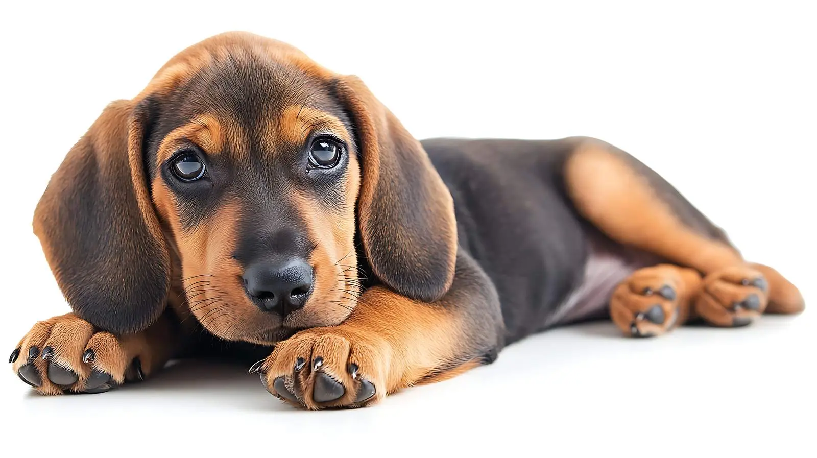 Slovakian Hound Puppy Portrait on White Background — free download from Dotvec