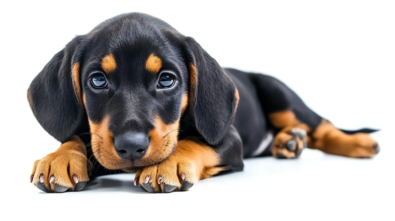 Slovakian Hound Puppy Isolated on White Background — free download from Dotvec