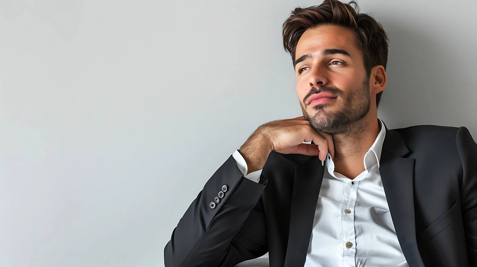 Businessman Stubble Portrait Isolated — free download from Dotvec