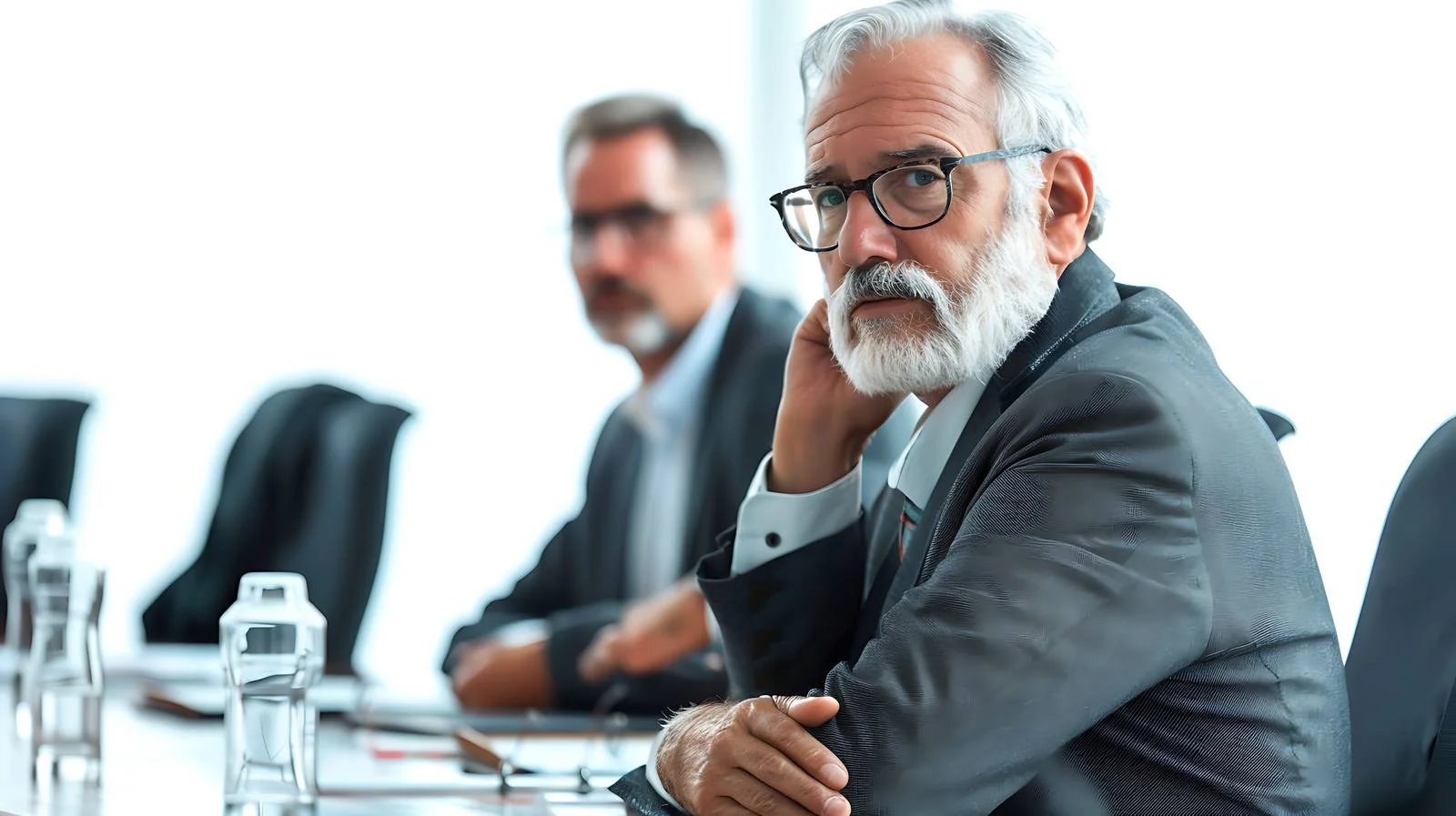 Senior Businessman Listening in Meeting — free download from Dotvec