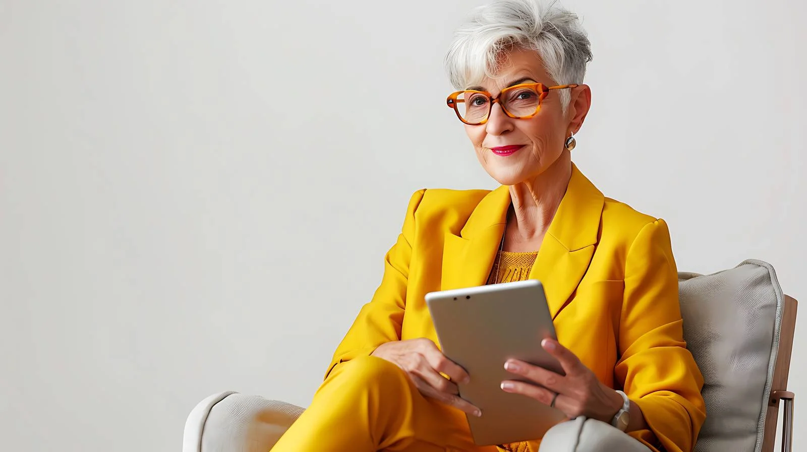 Elegant Senior Businesswoman Lounge Portrait — free download from Dotvec