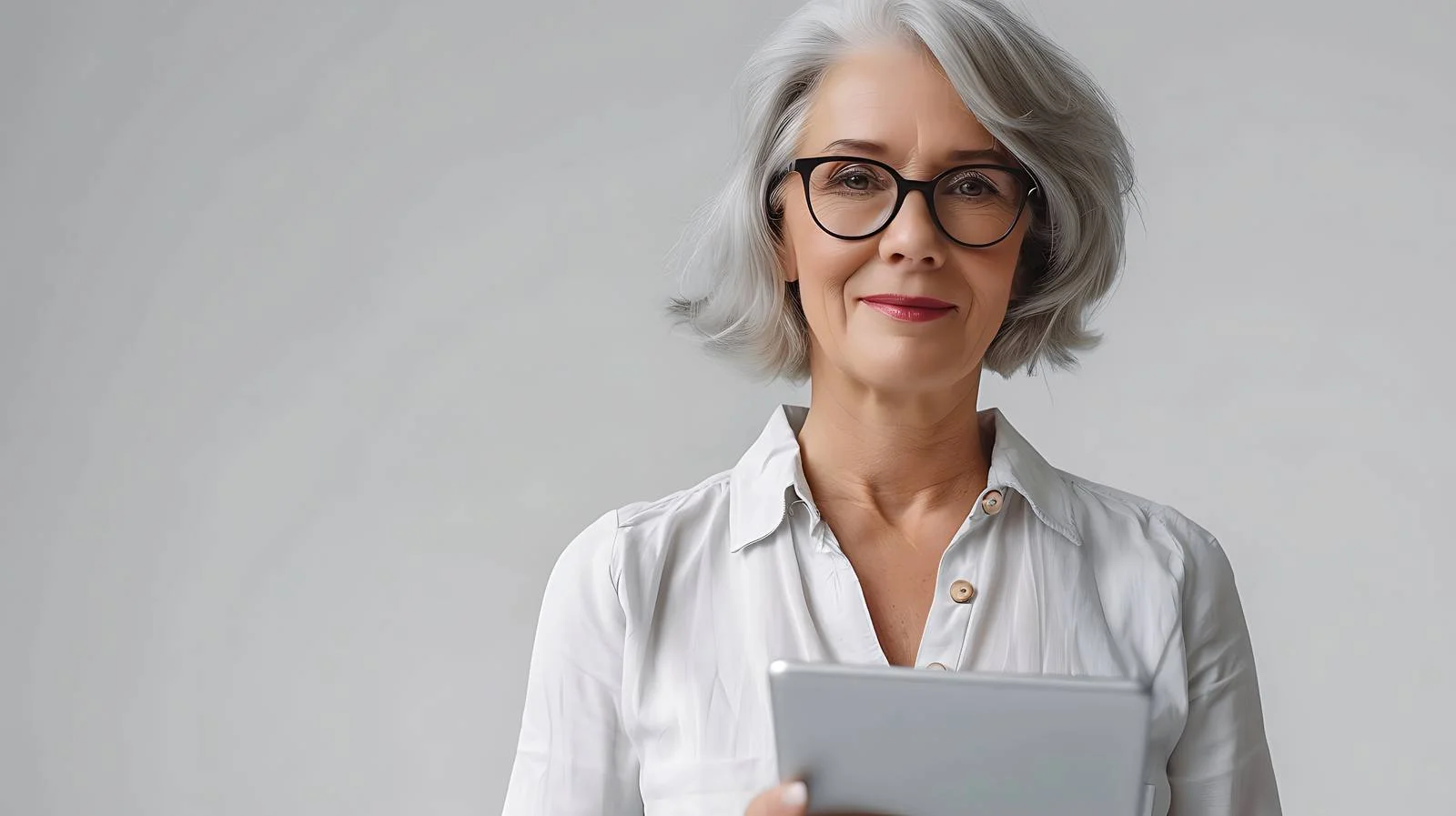 Senior Businesswoman with Digital Tablet — free download from Dotvec